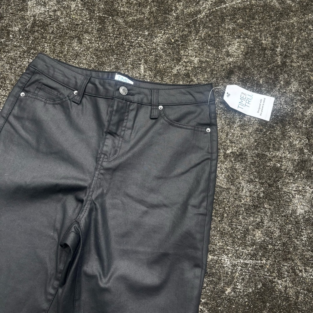 TIME AND TRU Women's Size 6 Regular Coated High-Rise Skinny Jeans -NEW - Picture 3 of 6